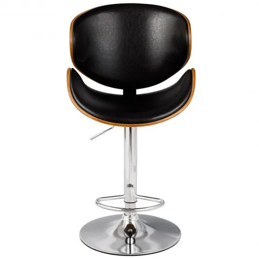 1 PC Adjustable Swivel Bentwood Bar Stool