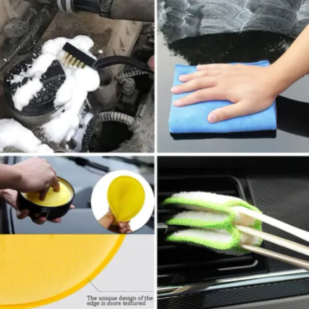 17 Pcs Car Cleaning Brush Detailing Brush Set Dirt Dust Clean Brushes for Car Interior Exterior Leather Air Vents Clean