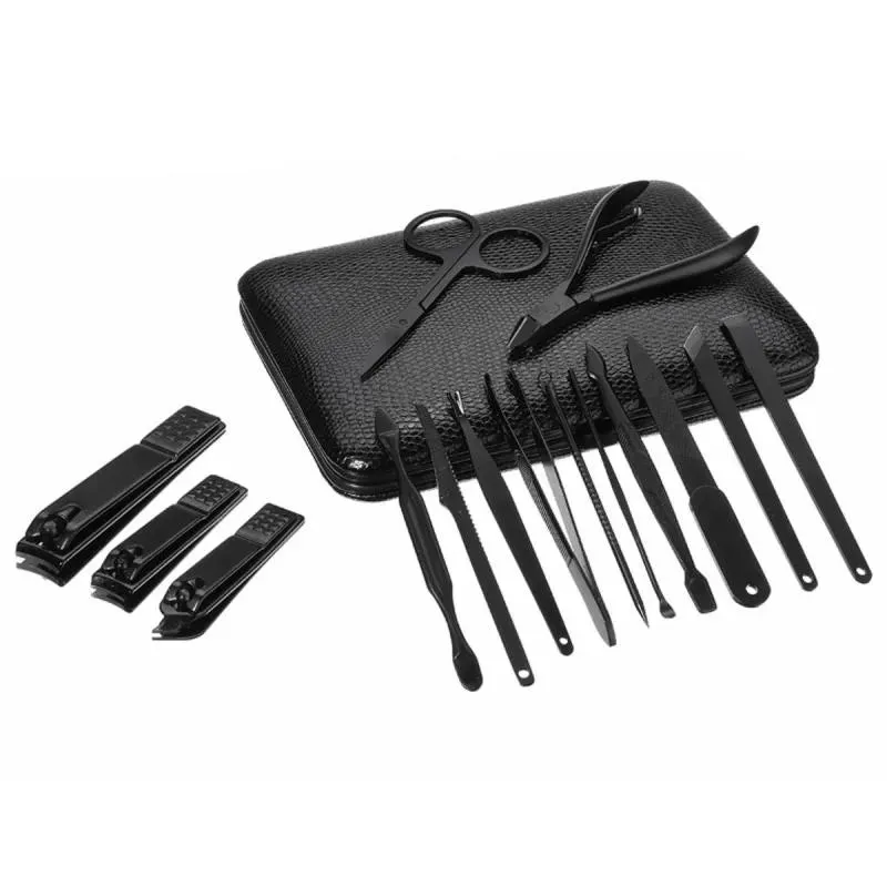 18pcs Nail Clippers Manicure Set Tools Pedicure Trimming Grooming Tool Kit