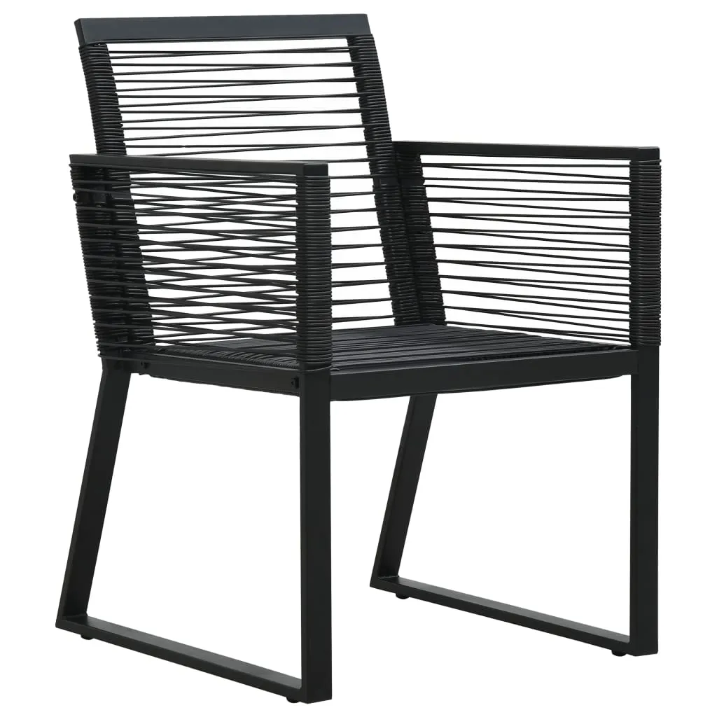 2/4x Garden Chair Black PVC Rattan Outdoor Patio Seating Lounge Chairs