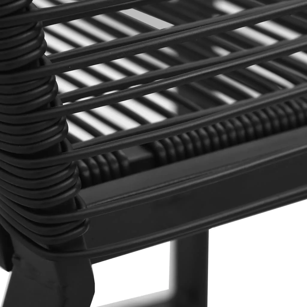 2/4x Garden Chair Black PVC Rattan Outdoor Patio Seating Lounge Chairs