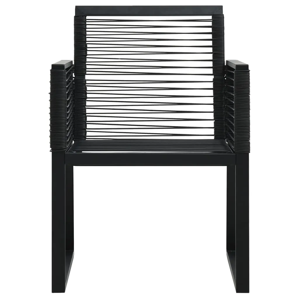 2/4x Garden Chair Black PVC Rattan Outdoor Patio Seating Lounge Chairs