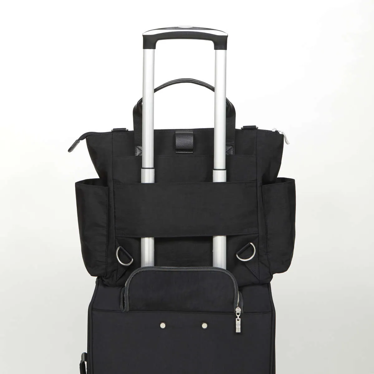 3-in-1 Convertible Backpack with RFID Phone Wristlet - Black