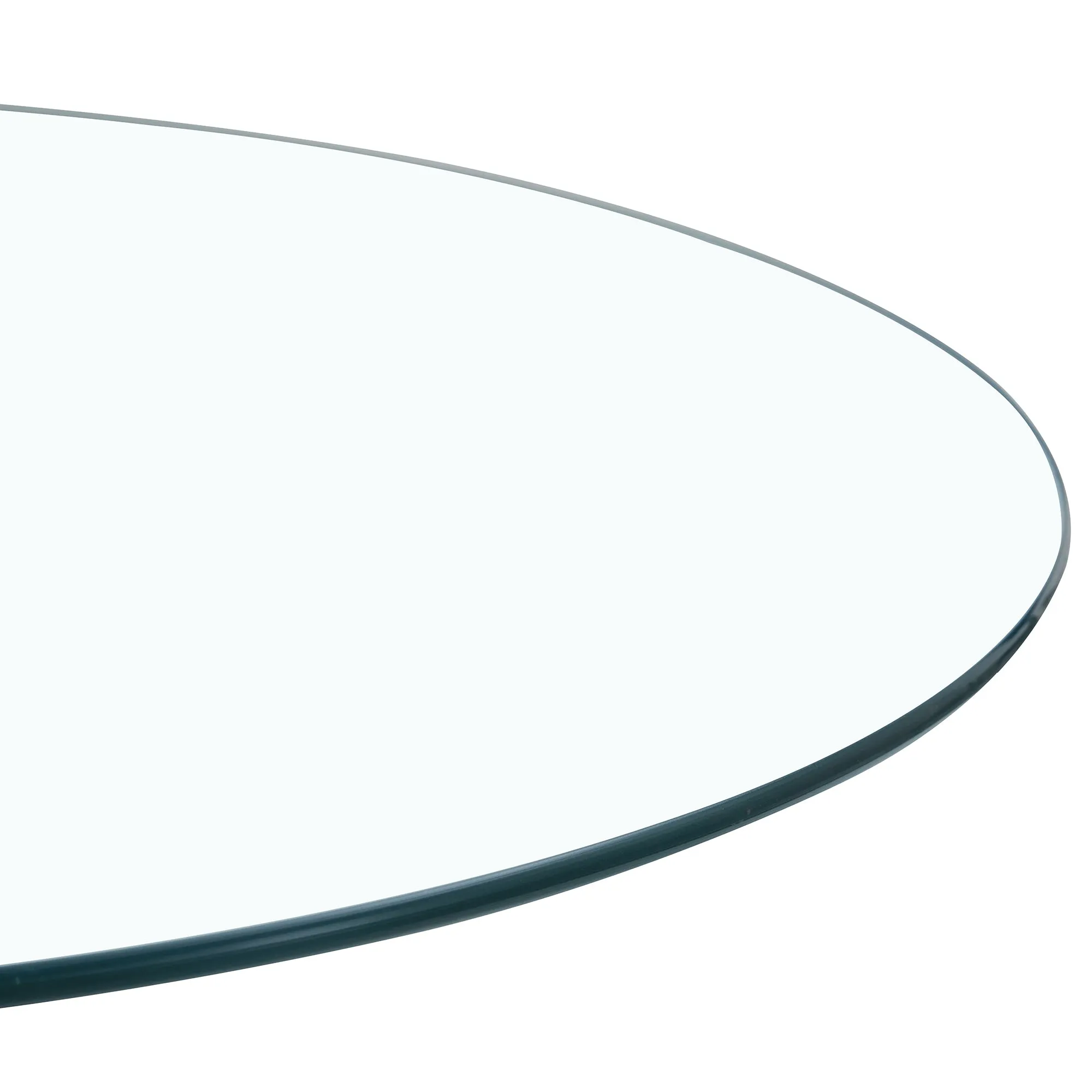 42" Round Glass Dining Table Set with 4 Transparent Chairs, Black Metal Base & Legs