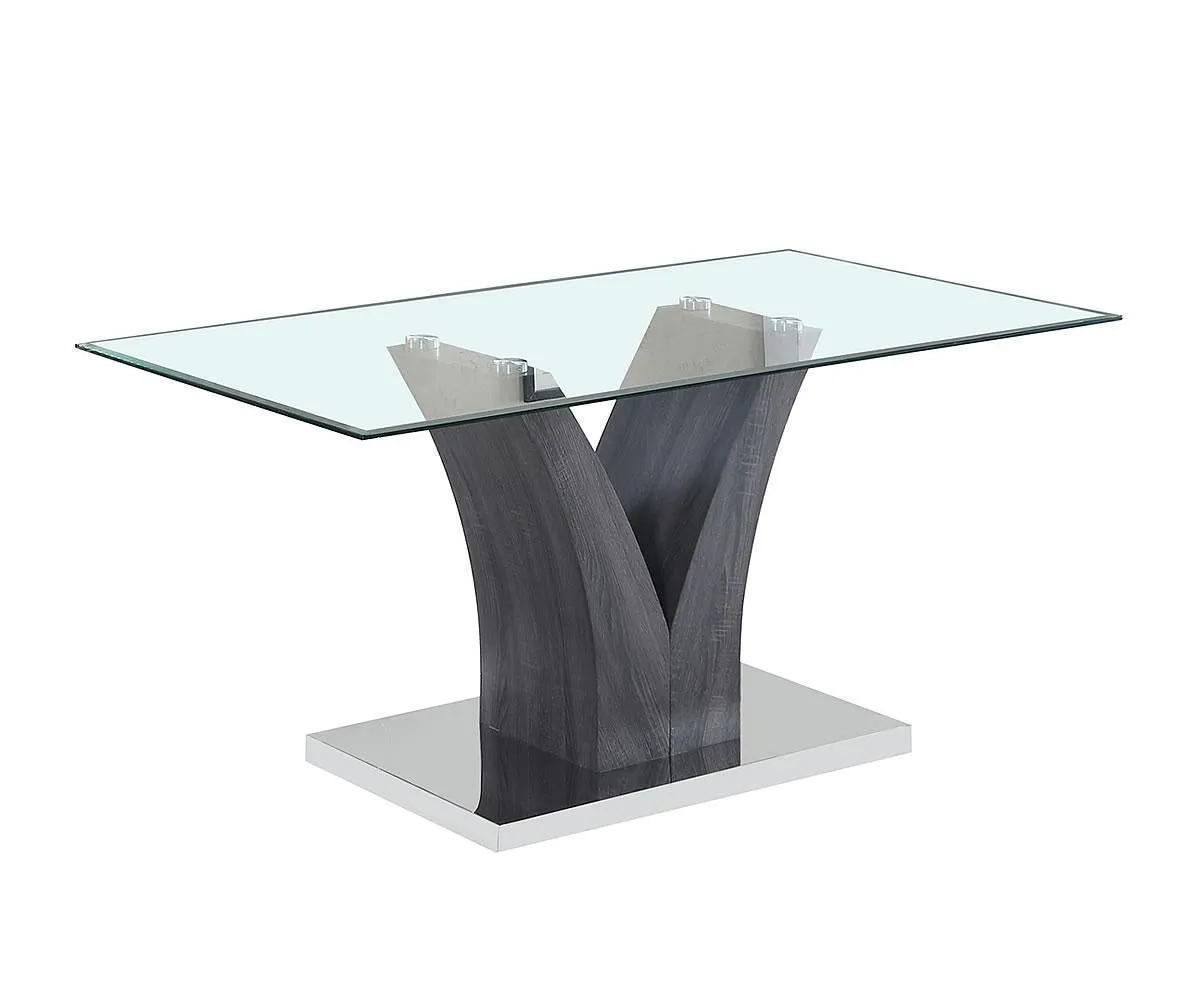 5 PC Glass Dining Table Set - Model Olsen