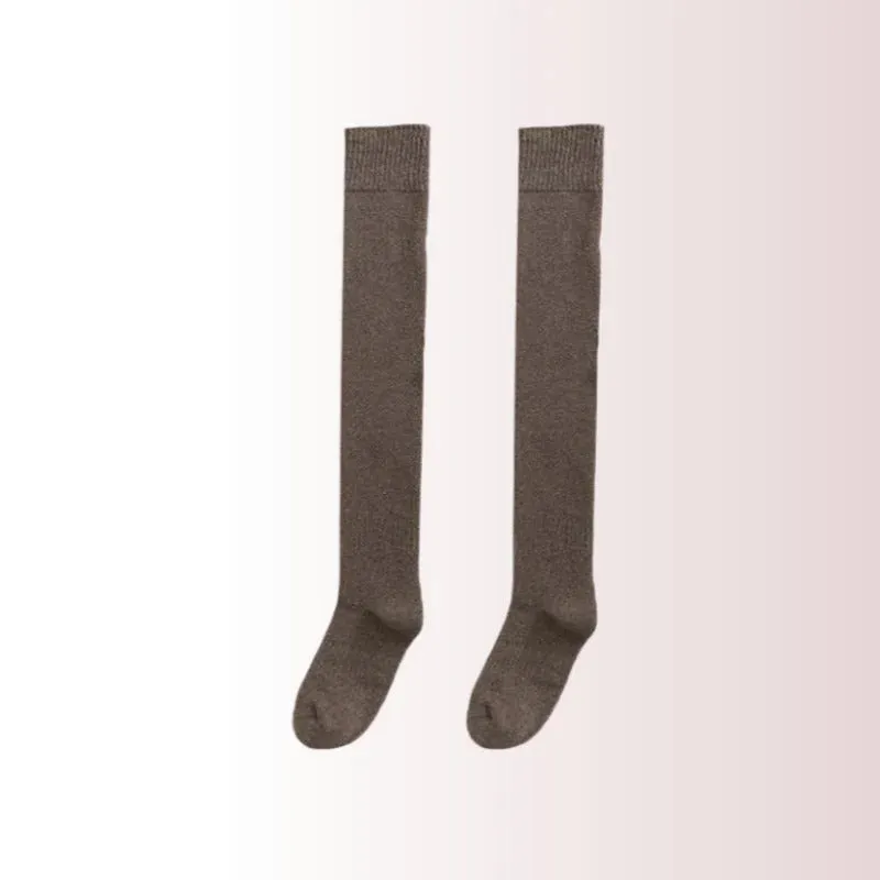 5/1Classic Knit Leg Warmers Rib-Knit Knee-High Leg Warmer Socks Women's Stockings Knitted knee high socks for comfort