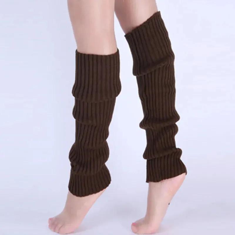 5/1Classic Knit Leg Warmers Rib-Knit Knee-High Leg Warmer Socks Women's Stockings Knitted knee high socks for comfort