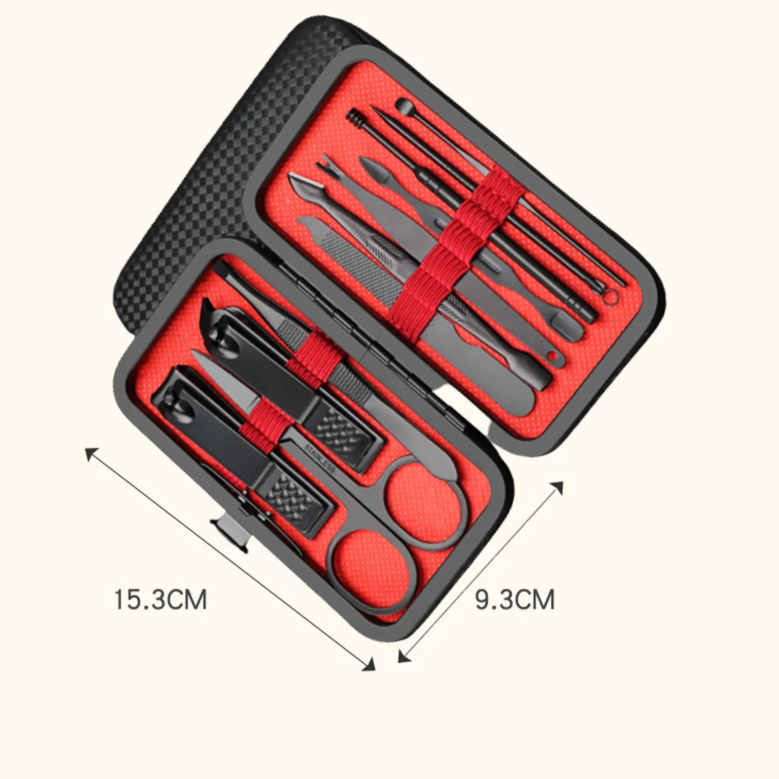 A Living Stainless Steel Black 11Pcs Nail Clipper Set Manicure Tool Nail Clipperg