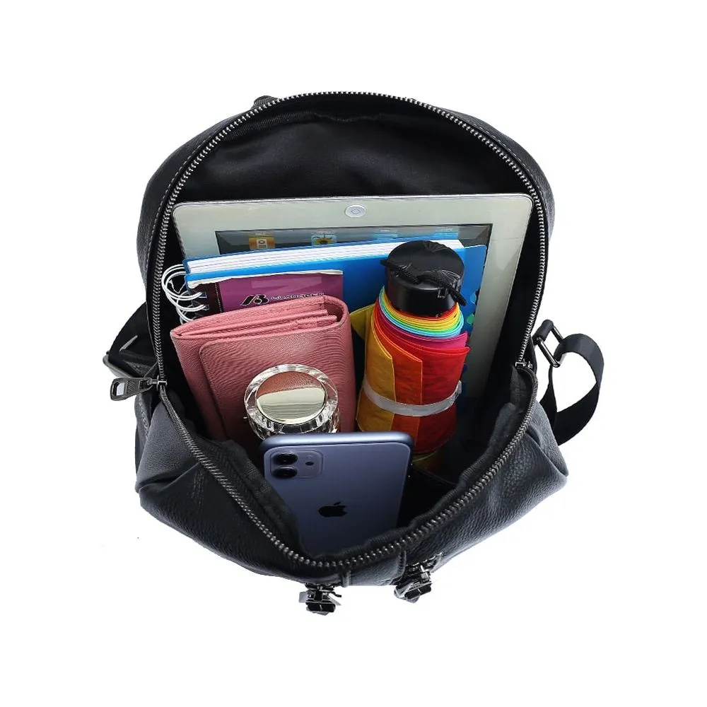 AlliLux Rivet Alligator Leather Travel Rucksack