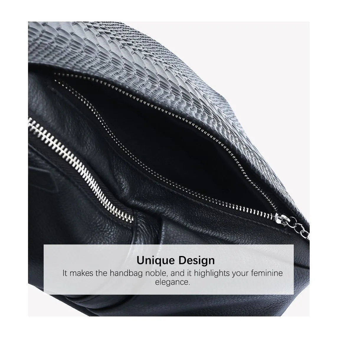 AlliLux Rivet Alligator Leather Travel Rucksack