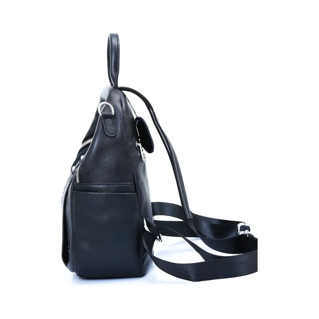 AlliLux Rivet Alligator Leather Travel Rucksack