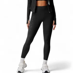 Anna-Kaci Women's High Waist Seamless Leggings with Subtle Textured Pattern