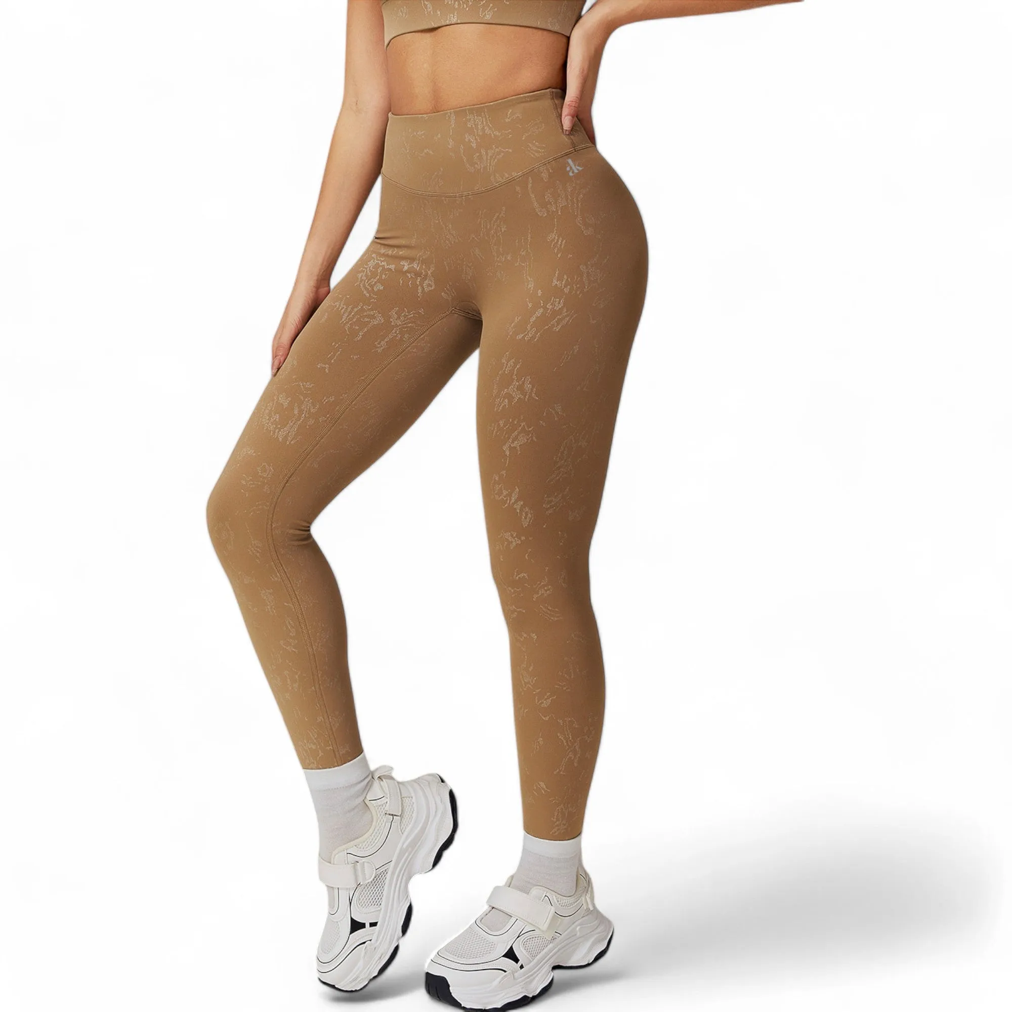 Anna-Kaci Women's High Waist Seamless Leggings with Subtle Textured Pattern