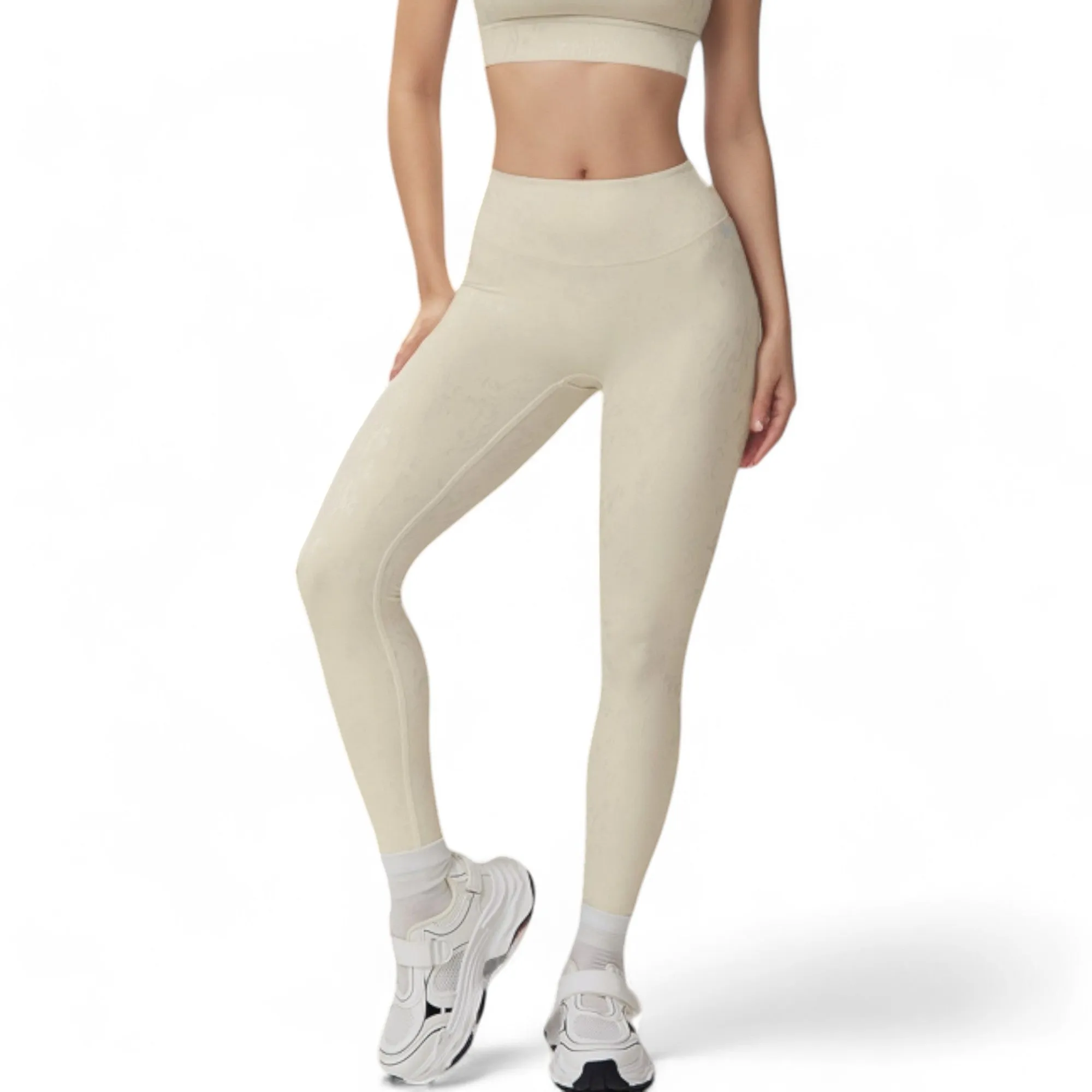 Anna-Kaci Women's High Waist Seamless Leggings with Subtle Textured Pattern