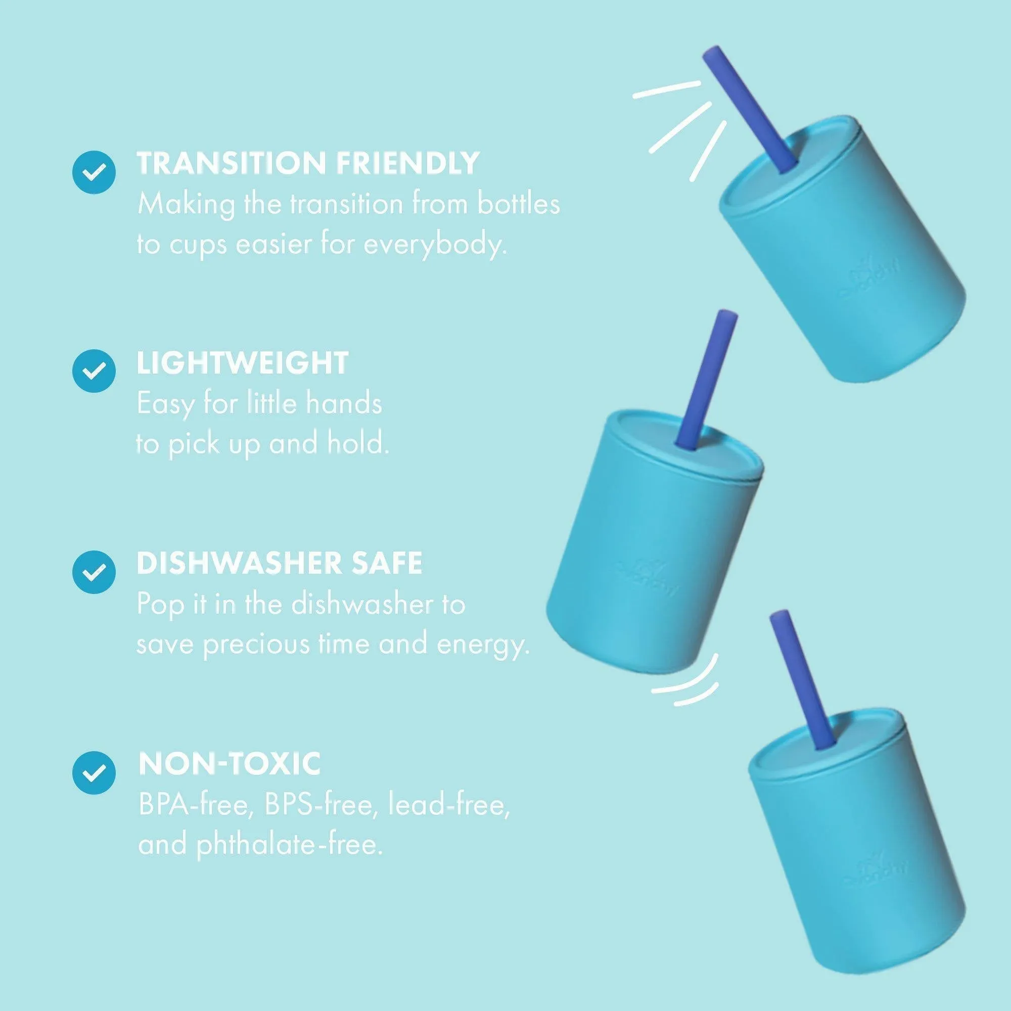 Avanchy La Petite Mini Silicone Baby Cup 5oz - Blue