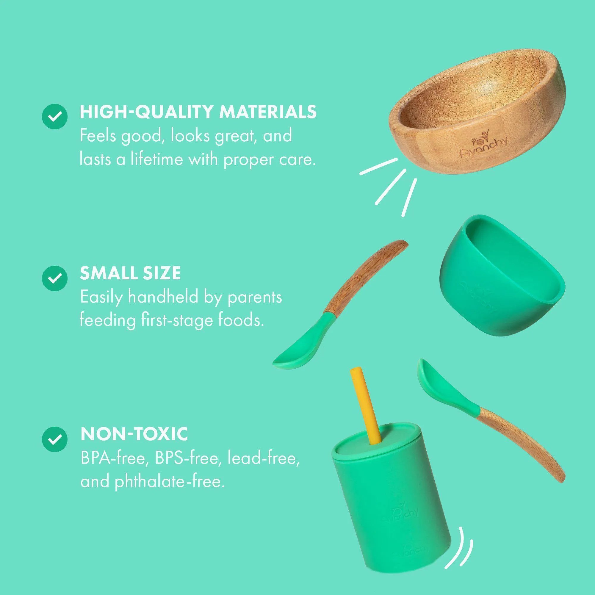 Avanchy La Petite Mini Silicone Baby Cup 5oz - Green