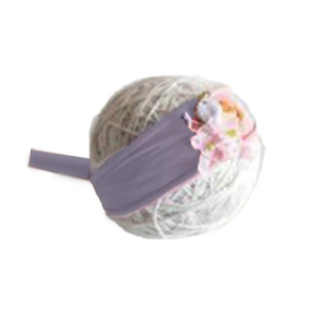 Babymoon Jersey Stretchable Baby Photography Shoot Wrap Cloth With Hairband - Purple