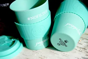 Bamboo Travel Cup: Aqua "#NOFILTER" 12oz (350ml)