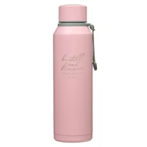 Be Still Pink Stainless Steel Water Bottle - Psalm 46:10