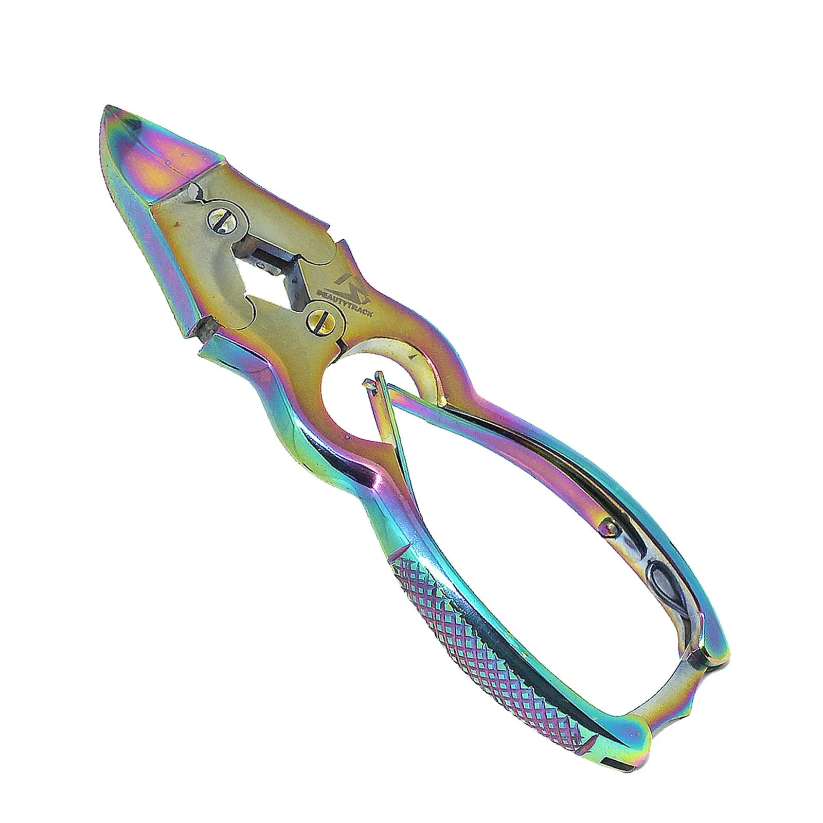BeautyTrack Toenail Clippers for Thick Nail and Ingrown Toenails - Thick Nails - Multi Fancy Colour Podiatrist Toenail Clippers Plus Storage Case