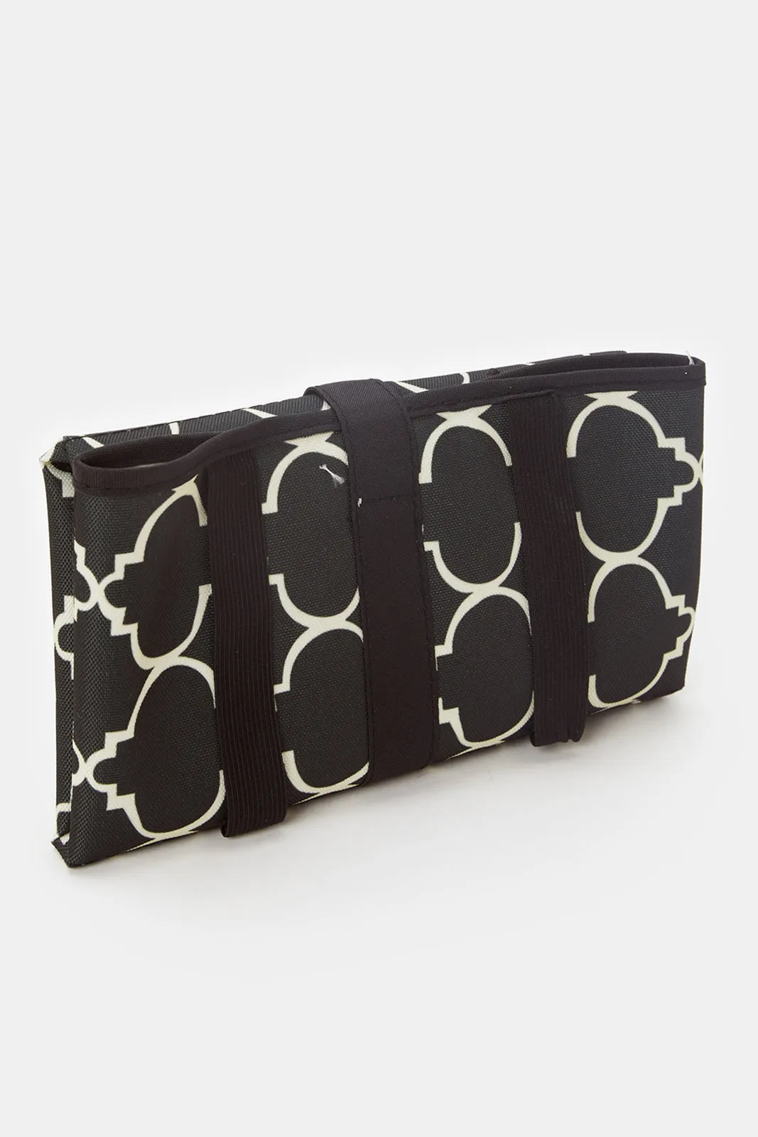 Black And White Geometric Print Changing Clutch