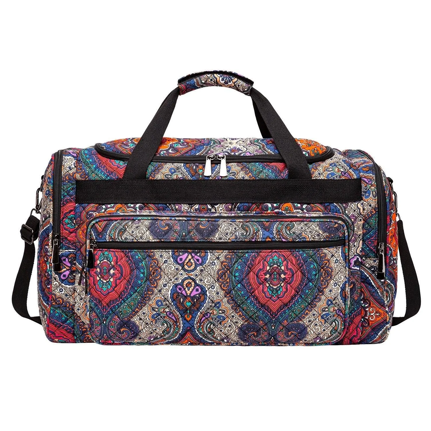 Boho Weekender Bag Canvas Travel Duffel