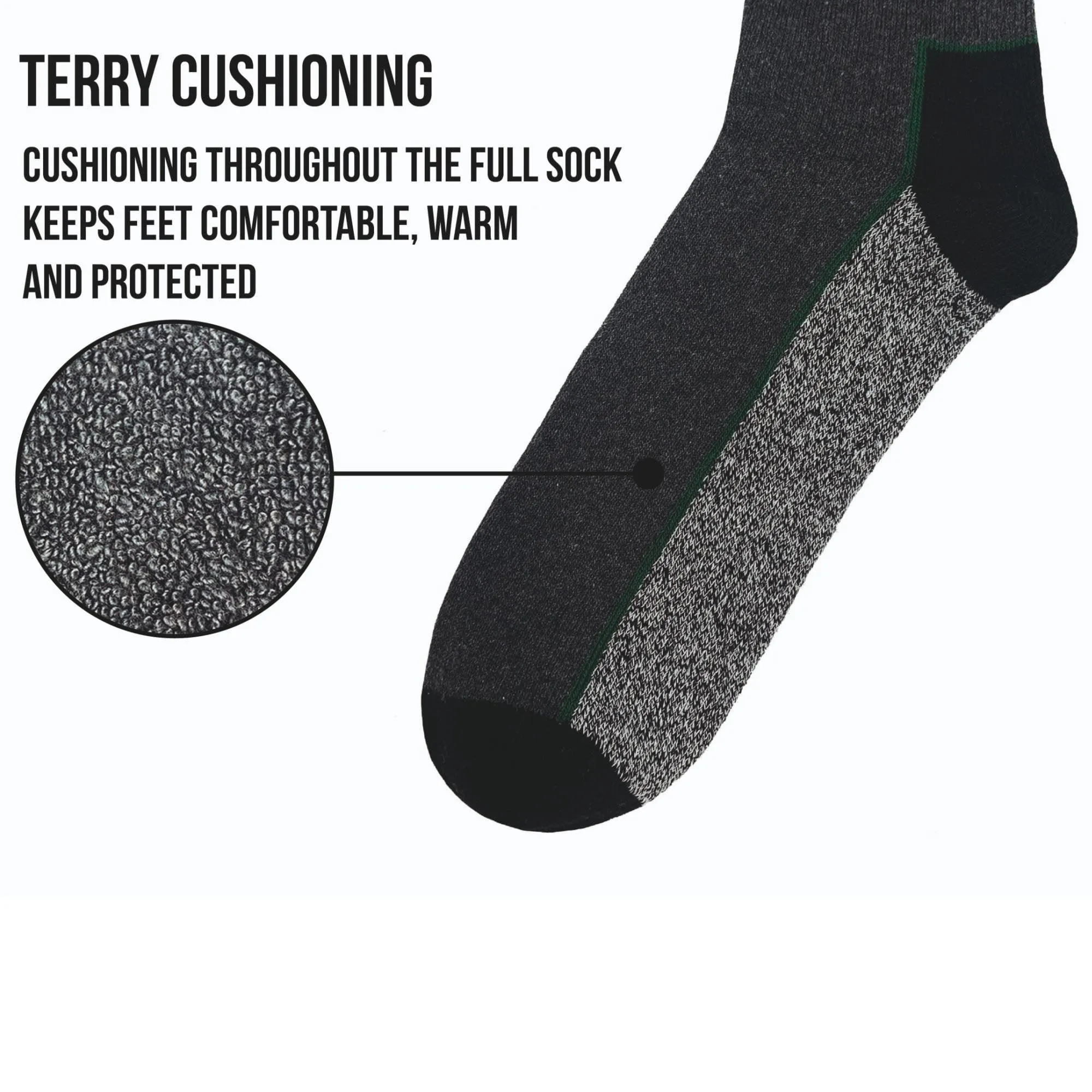 Bramble Mens Trekker Socks 3 Pack - Grey Mix