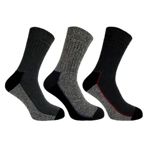 Bramble Mens Trekker Socks 3 Pack - Grey Mix