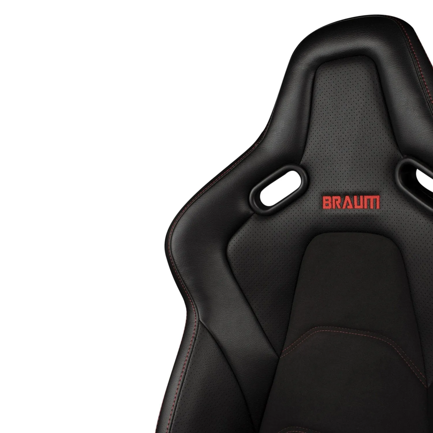 BRAUM Flacon-S Fixed Back Bucket Seat [Composite FRP] Black / White / Red