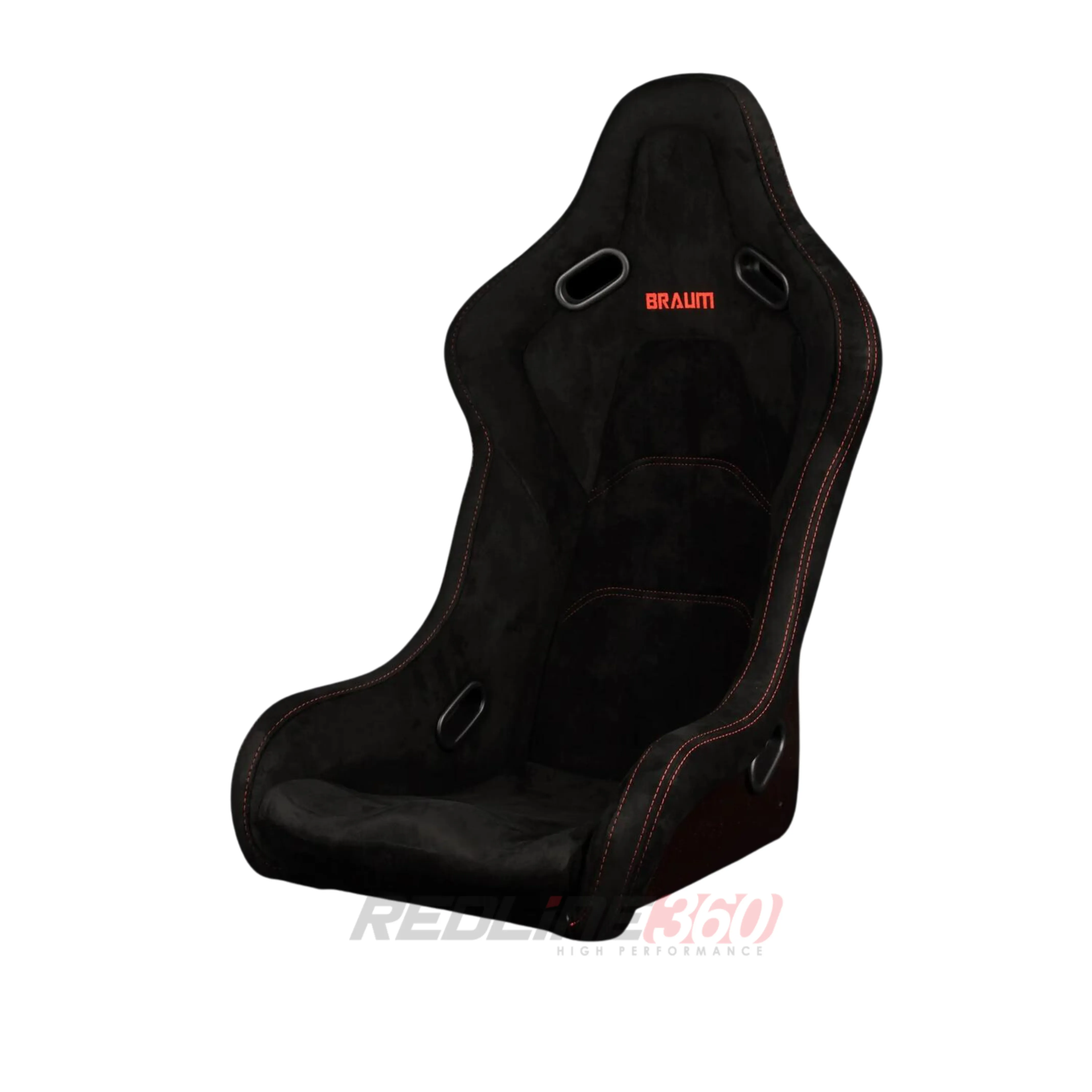 BRAUM Flacon-S Fixed Back Bucket Seat [Composite FRP] Black / White / Red