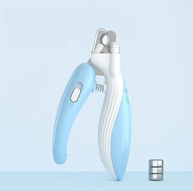 Cat Nail Scissors Grinder Dog Nail Scissors Pet Nail Clippers LED Light Anti-Blood Bit Manicure Supplies