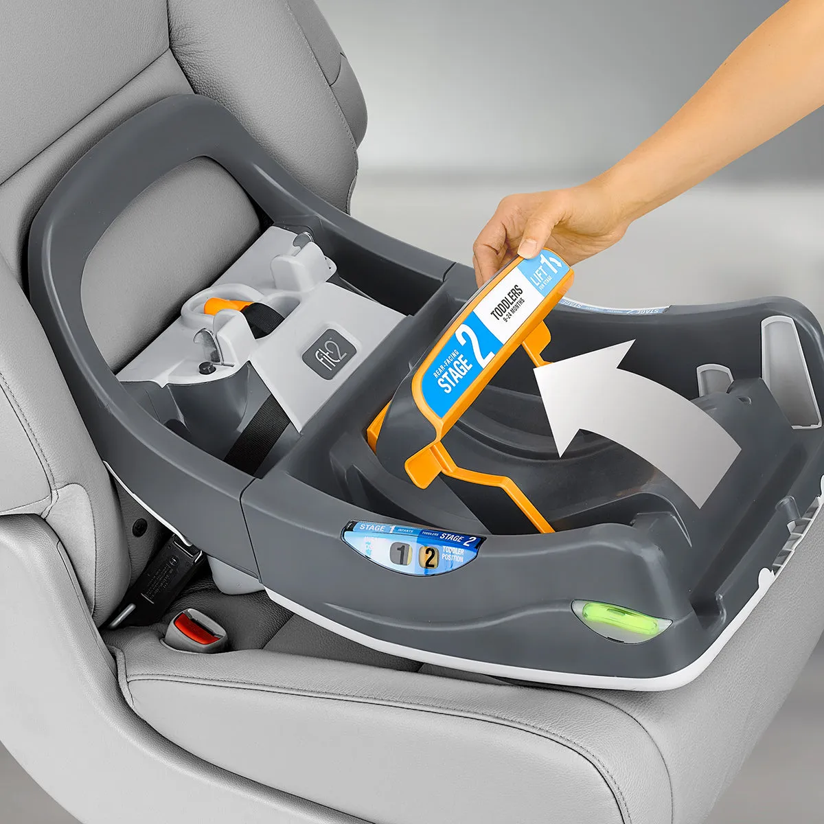 Chicco Fit2 Rear-Facing Infant & Toddler Car Seat Base with Anti-Rebound Bar