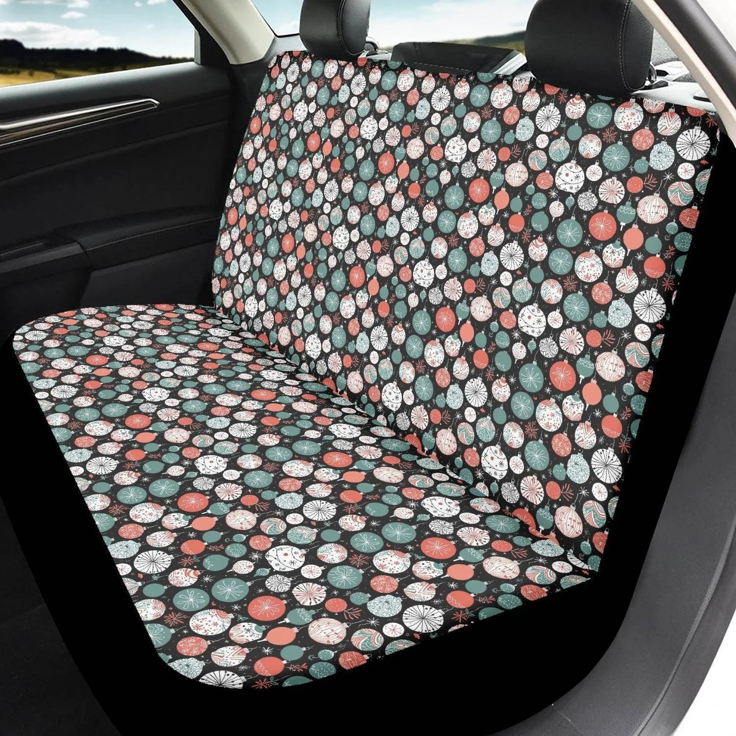 Colorful Ornament Microfiber Car Seat Covers - 3Pcs