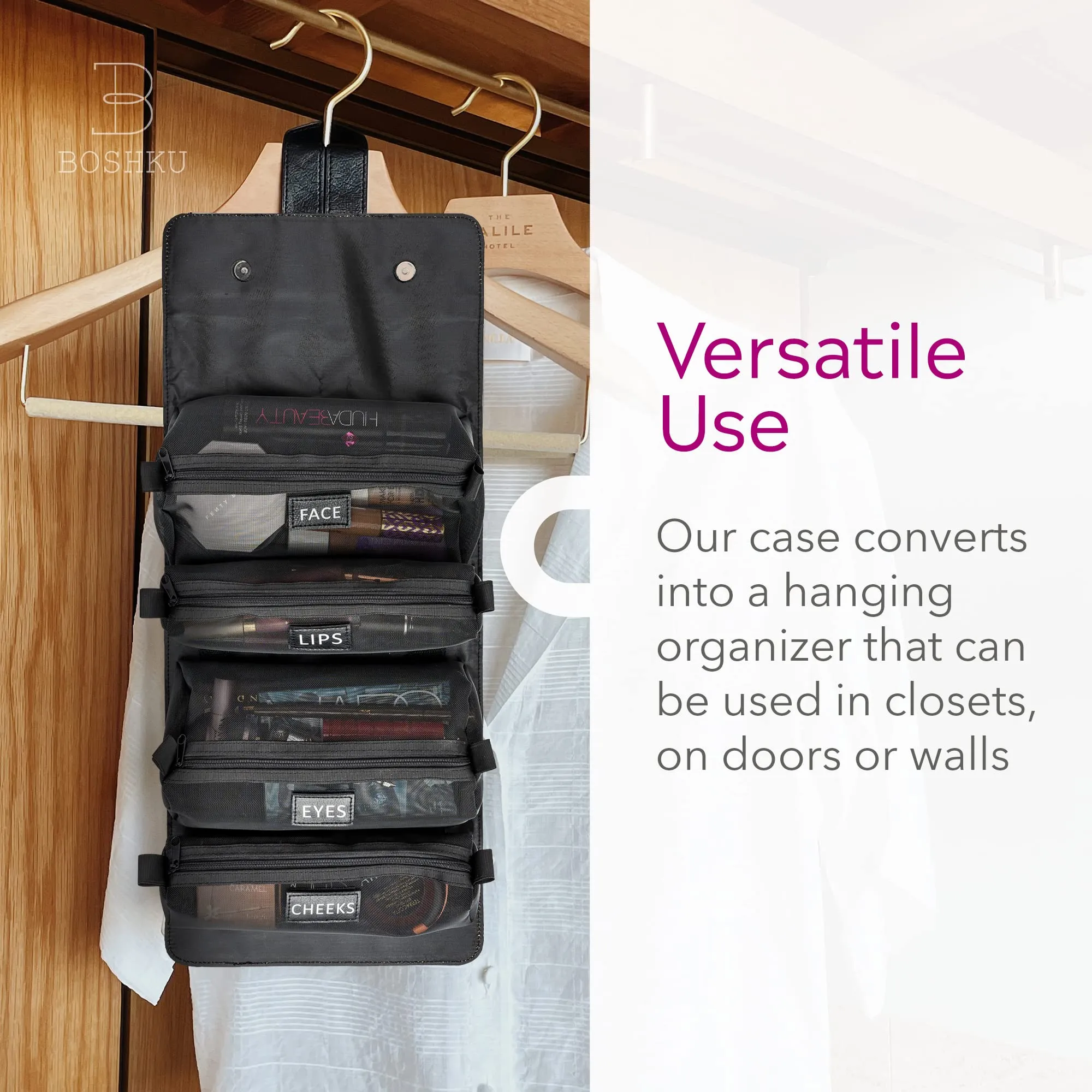 Cosmetic Travel Bag Hanging Toiletry Makeup Organizer Women Toiletries Organizer