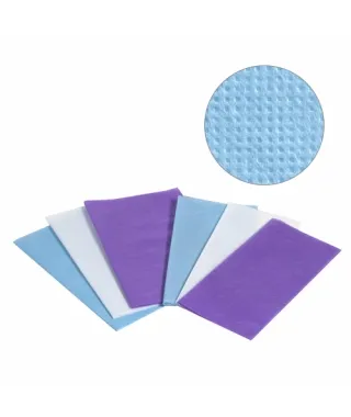 Crosstex 10" x 10" Non-Woven Standard Size Headrest Cover - Pack of 500, Blue, White, or Lavender