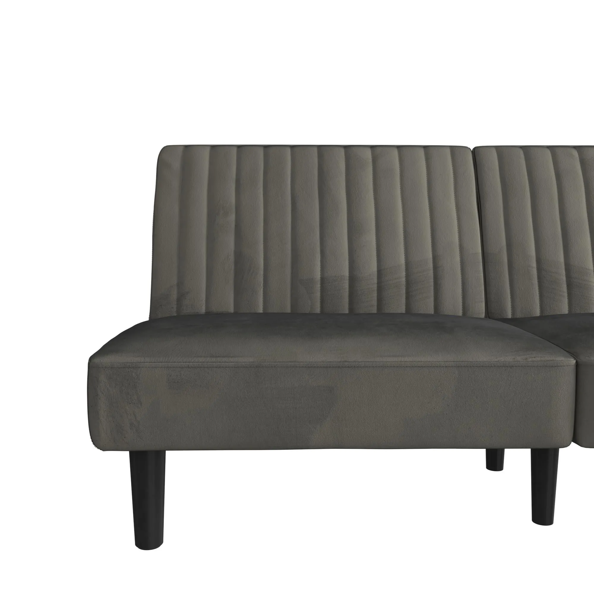 DHP Katie Futon, Gray Velvet