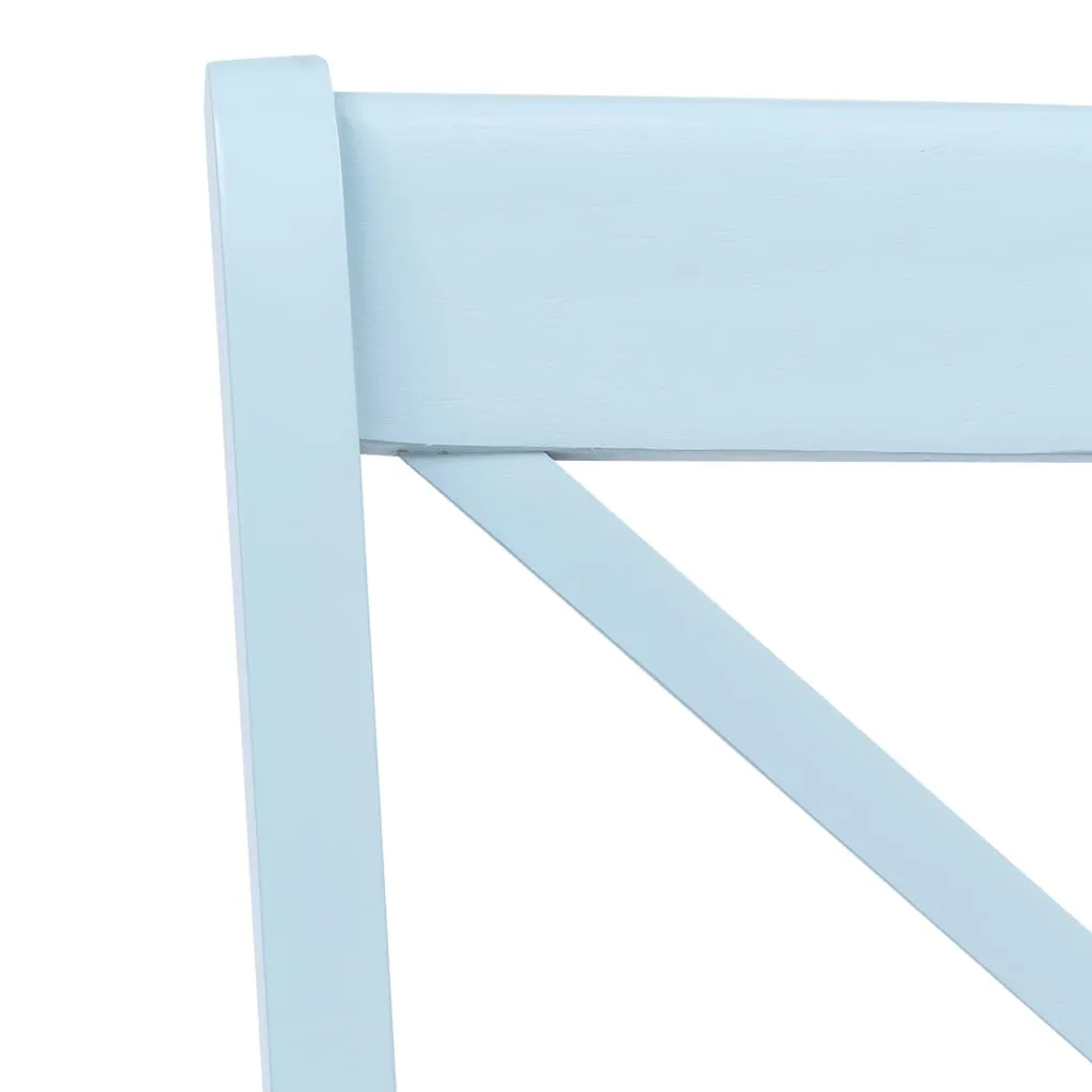 Dining Chairs 2 pcs Grey and Light Wood Solid Rubber Wood