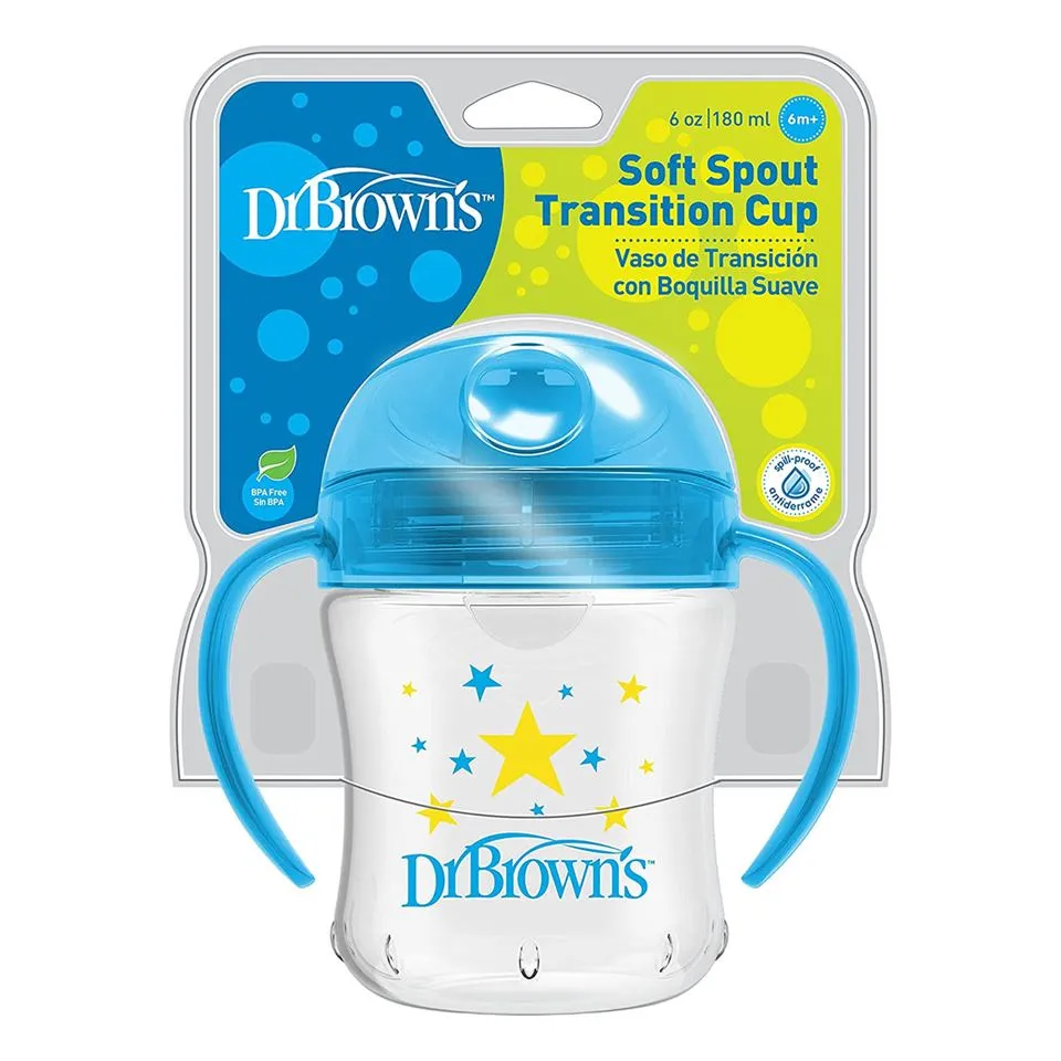 DR.Brown's Spill-Proof Soft Spout Toddler Cup,- 180ml, 6m 