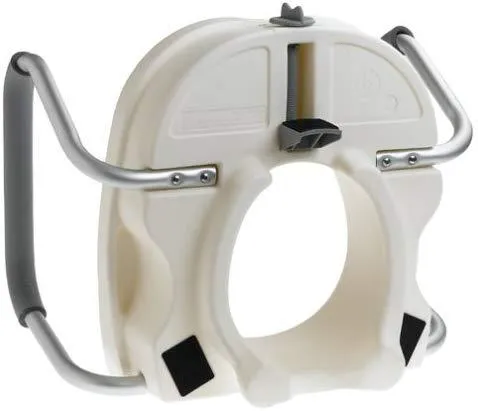 E-Z Lock Locking Raised Toilet Seat with Armrests