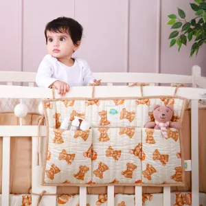 Fancy Fluff Organic Crib Organiser - Cuddle Bear