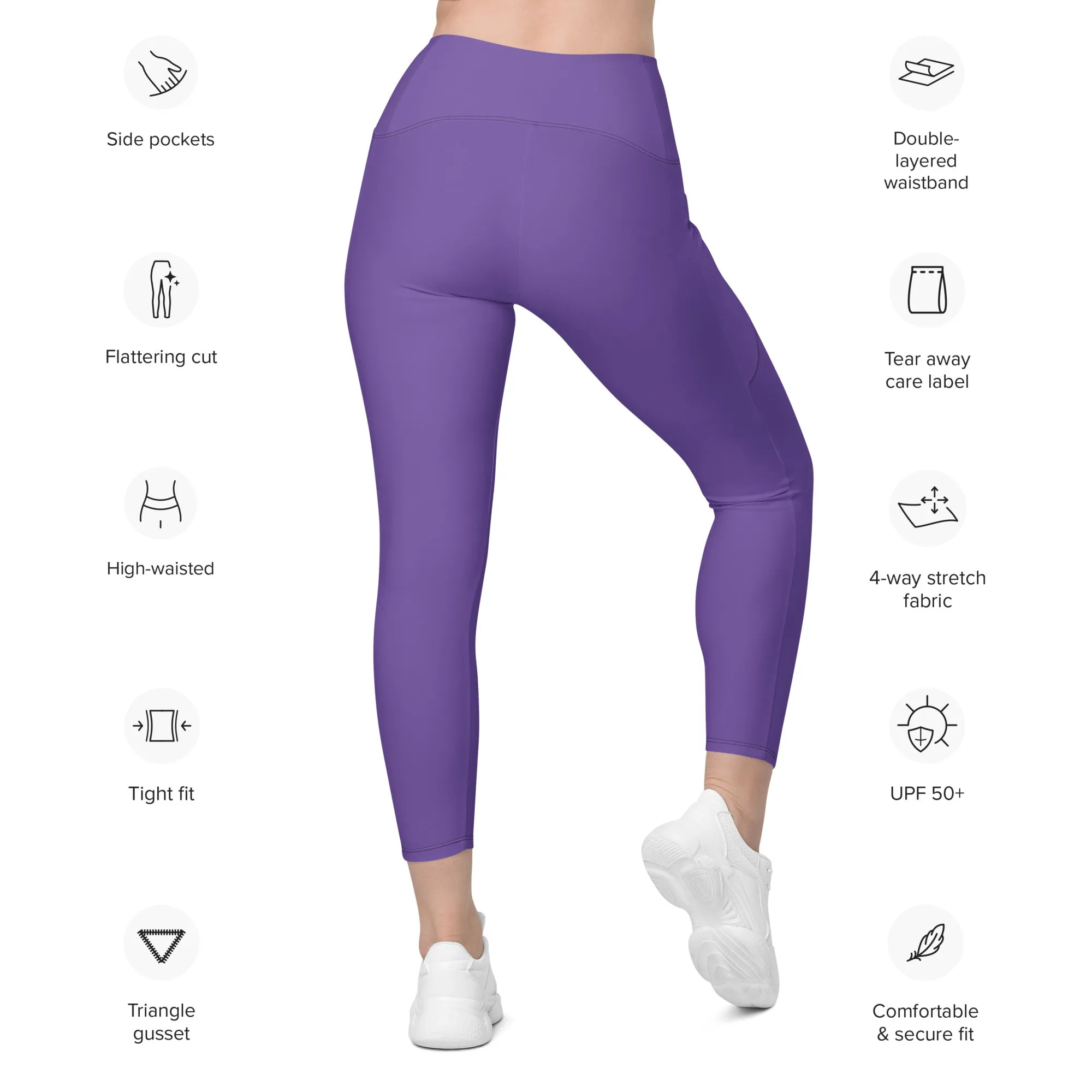 Fierce Purple Leggings With Pockets