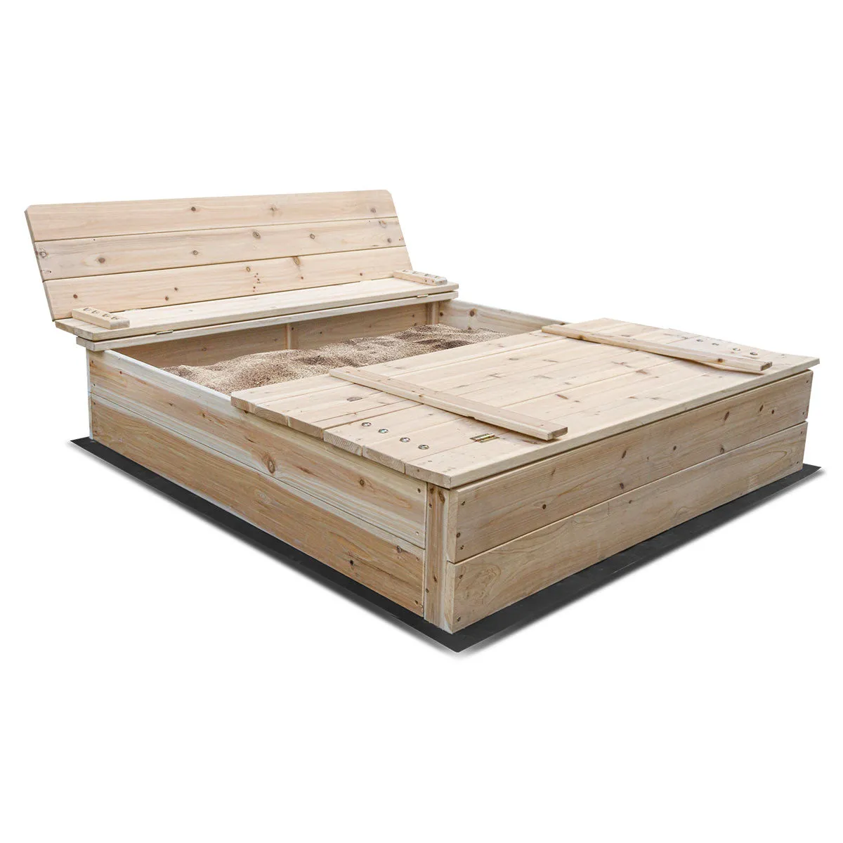 Foldable Seats XL Square Sandpit with Bench by Lifespan Kids