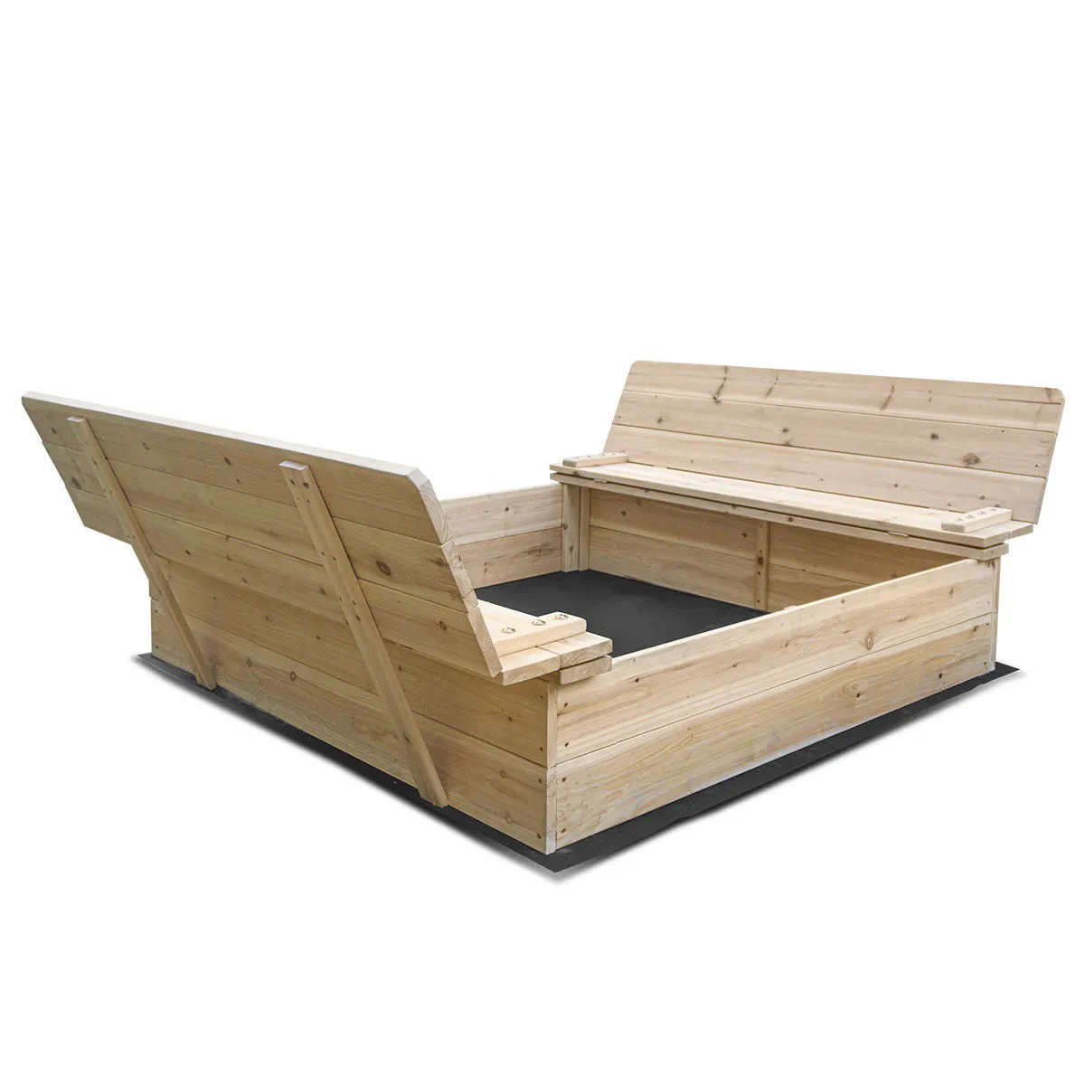 Foldable Seats XL Square Sandpit with Bench by Lifespan Kids