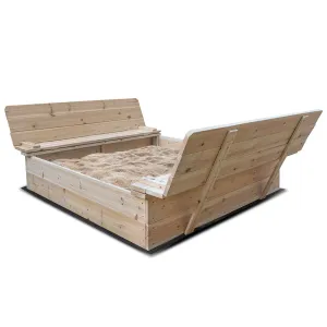 Foldable Seats XL Square Sandpit with Bench by Lifespan Kids