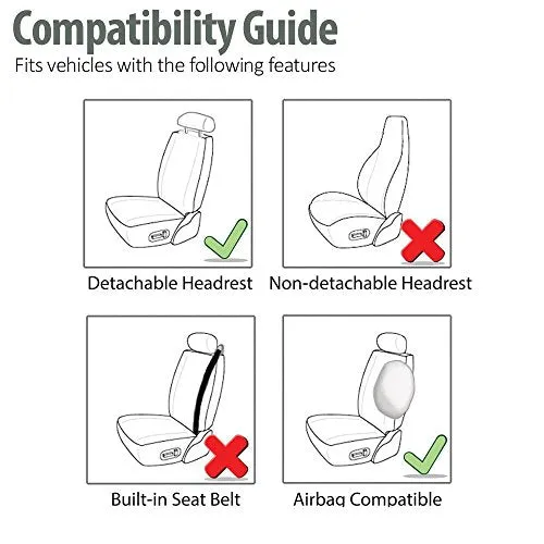 Front & Rear Seat Covers with Headrest Backrest Cushions for Chevy Chevrolet Bolt EV EUV Car Seat Cover Luxury PU Leather Breathable Comfortable Black