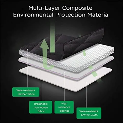 Front Seat Covers for Chevy Chevrolet Bolt EV EUV Car Seat Cover Luxury PU Leather Comfortable Stylish Black×Green