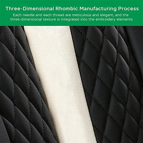 Front Seat Covers for Chevy Chevrolet Bolt EV EUV Car Seat Cover Luxury PU Leather Comfortable Stylish Black×Green