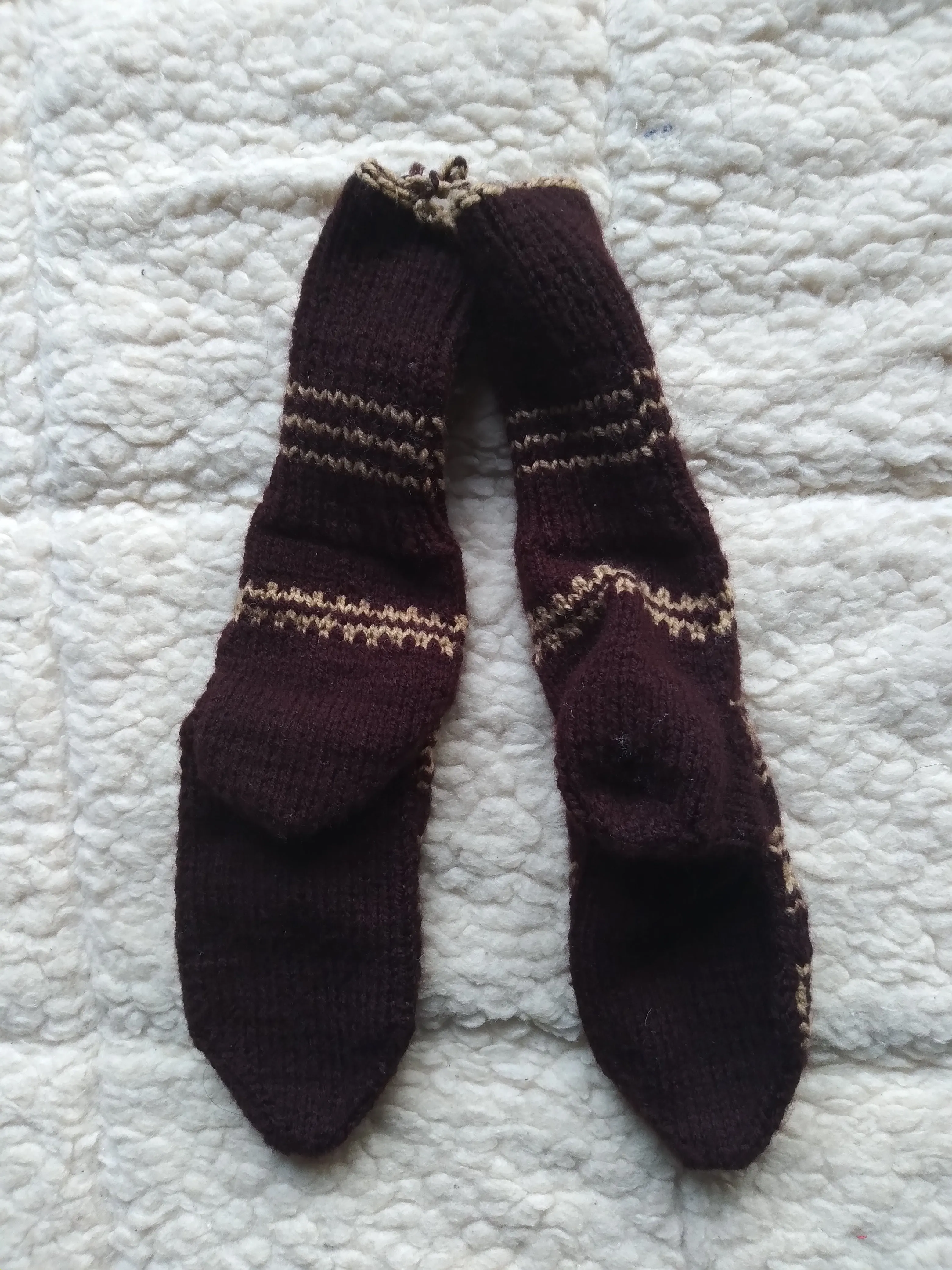 Hand Knit Winter Wool Socks
