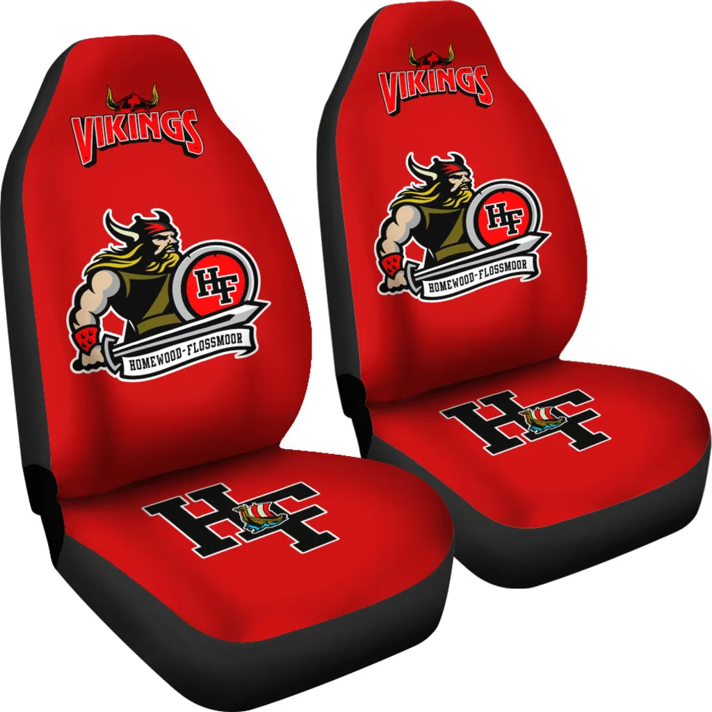 Homewood-Flossmoor Viking Car/SUV Seat Cover 3A_RED