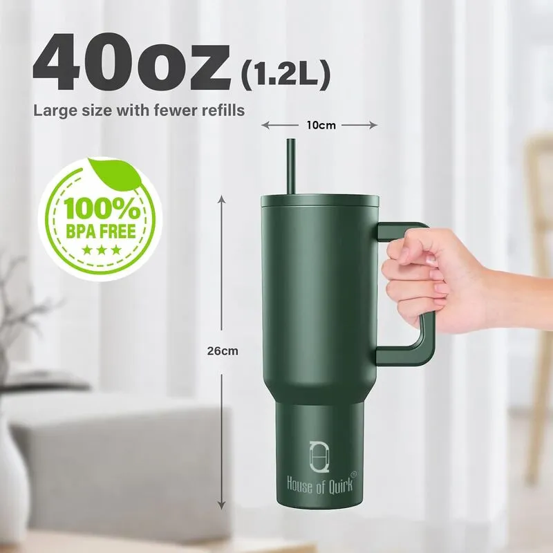 Hydra Boost Stainless Steel Tumbler (1200 ML) - Dark Green